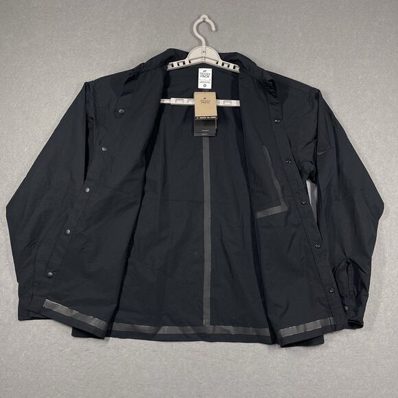 Nike Shirt Mens Small Black Sportswear Tech Pack Woven Nylon Snap Baggy DX0205 - Picture 4 of 12